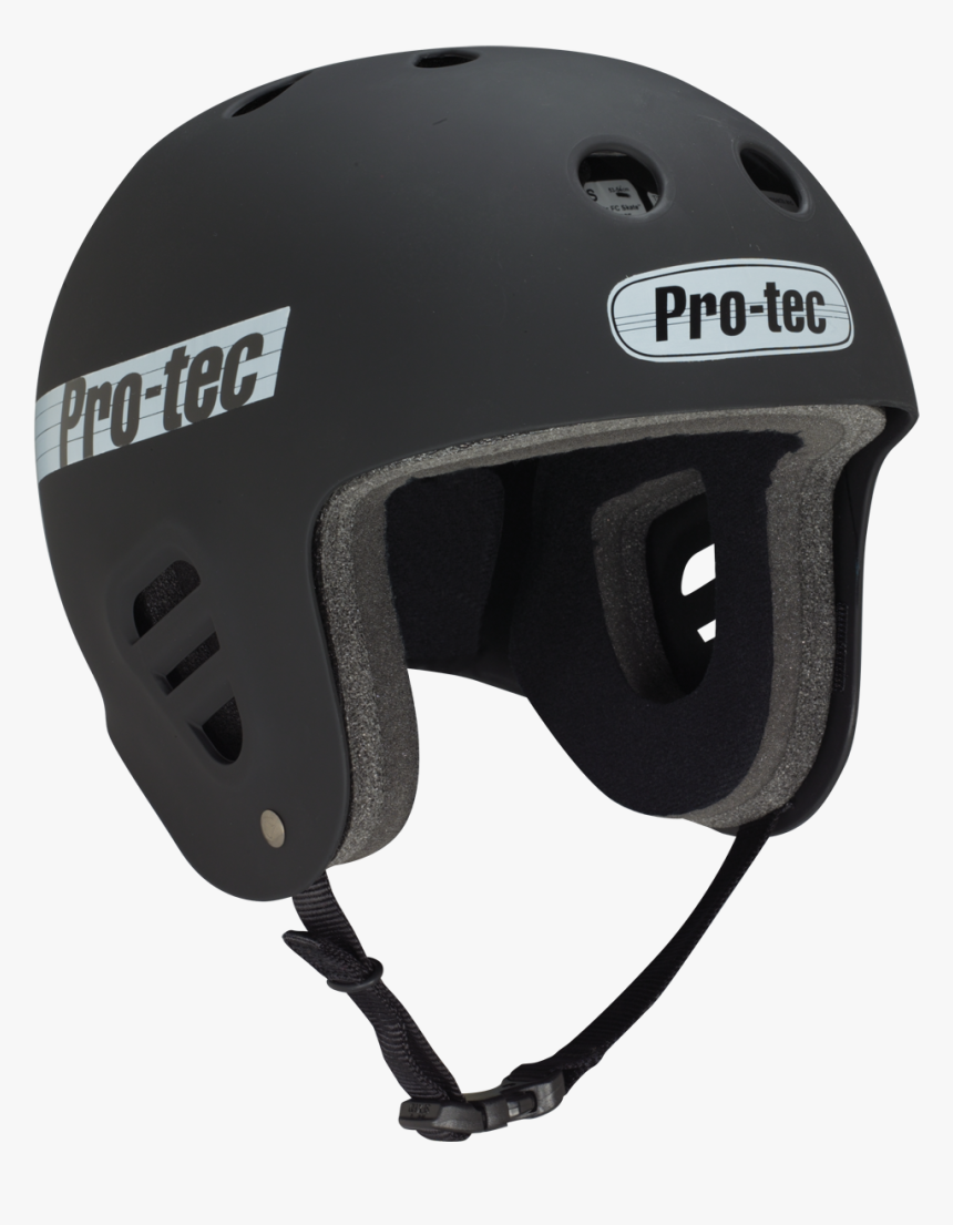 Protec Full Cut Black Rubber Helmet - Pro Tec Full Cut Helmet Black, HD Png Download, Free Download