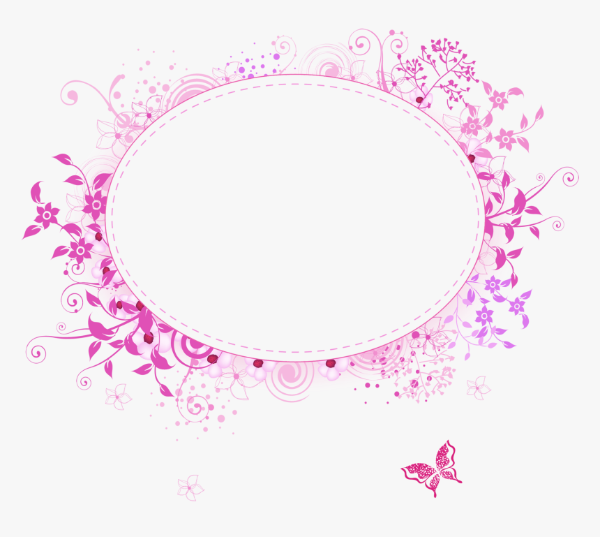 Pink Round Frame Png - Pink Frame Transparent Background, Png Download, Free Download