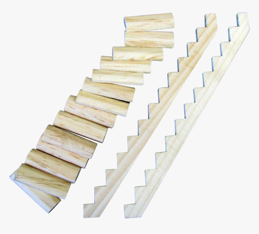 1/2 Inch Scale Log Interior Dollhouse Stair Kit - Dollhouse Stairs, HD Png Download, Free Download