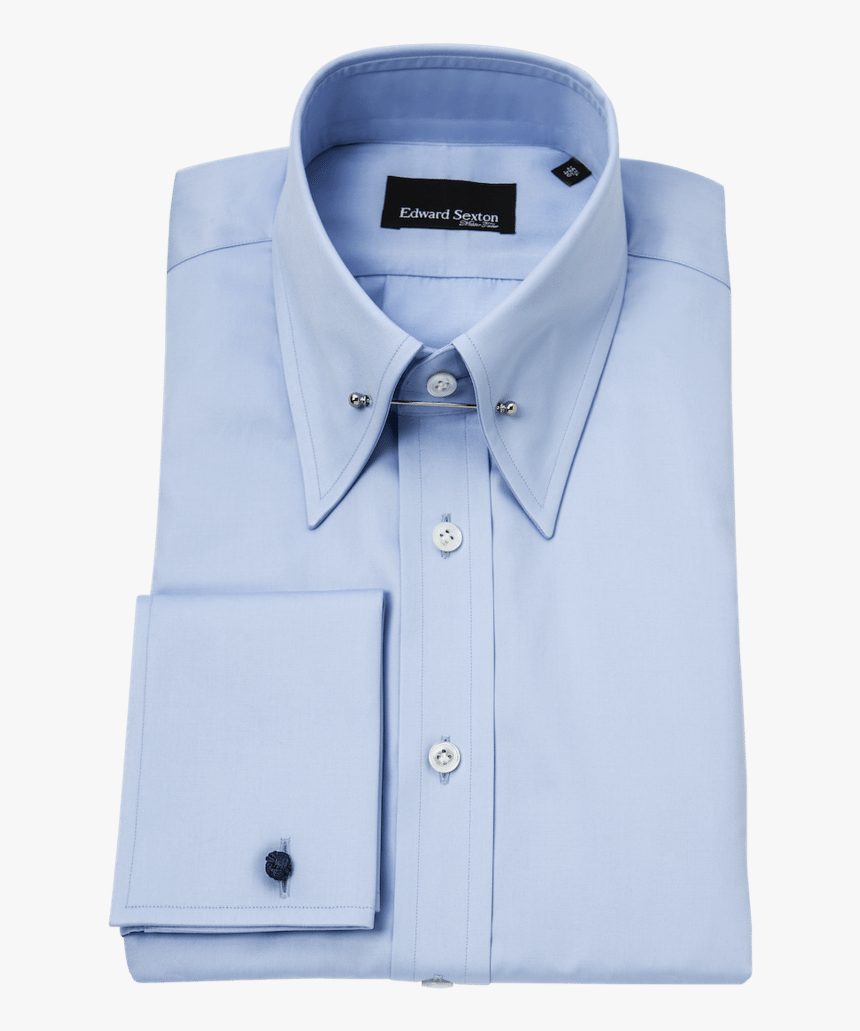 Blue Pin Collar Shirt, HD Png Download - kindpng