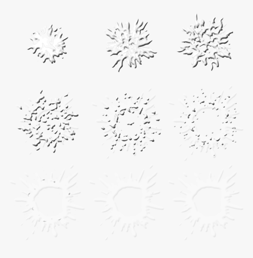 Splat Effect Sprite Sheet - Effects Transparent Sprite Sheet, HD Png Download, Free Download