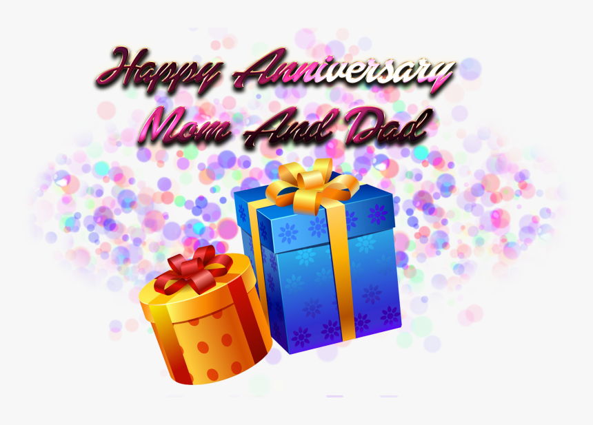 Happy Anniversary Mom And Dad Png Photo Background - Happy Birthday Gift Png, Transparent Png, Free Download