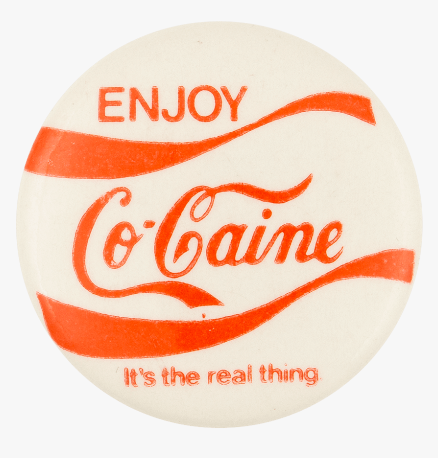 Enjoy Cocaine White Humorous Button Museum - Soccer Ball, HD Png Download, Free Download