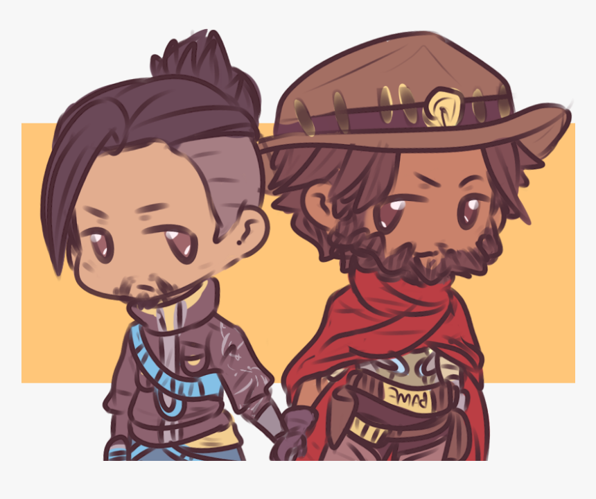 Hanzo N Mccree By Akkame - Cartoon, HD Png Download, Free Download