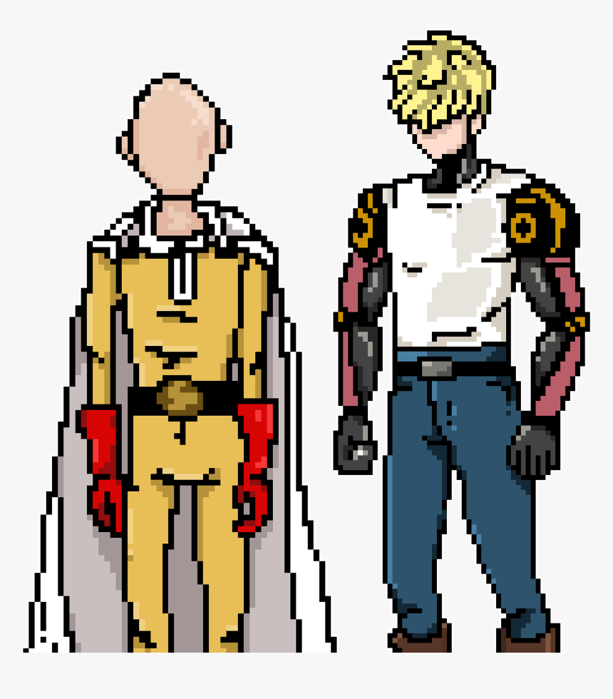 One Punch Man - One Punch Man Saitama Pixel Art, HD Png Download, Free Download