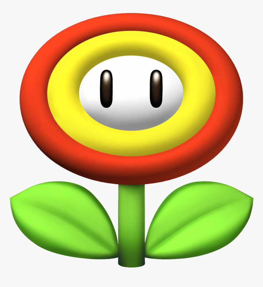 Fire Flower In Mario - Super Mario Blue Flower, HD Png Download - kindpng