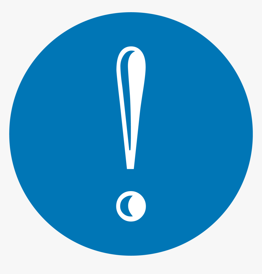 Exclamation Mark In A Blue Circle - Placa De Transito Proibido Estacionar, HD Png Download, Free Download