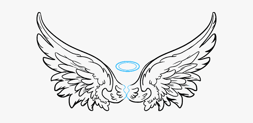 Angel Wings Background Cartoon : Angel winged glory halo cute cartoon