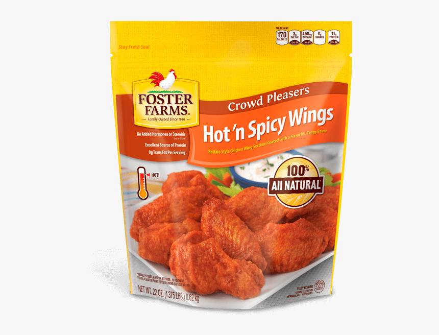 Hot And Spicy Wings 22 Oz - Foster Farms Hot Wings, HD Png Download, Free Download