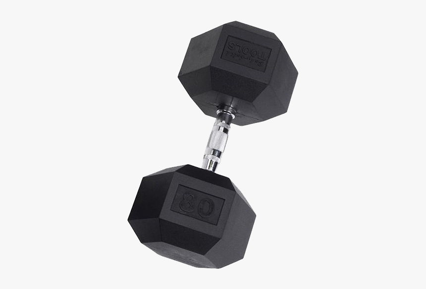 Dumbbell Png Hd Photo - 70 Pound Rubber Dumbbells, Transparent Png, Free Download