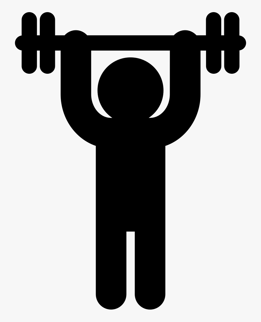 Man Weightlifter Carrying Dumbbell - Alzando Pesas Png, Transparent Png, Free Download