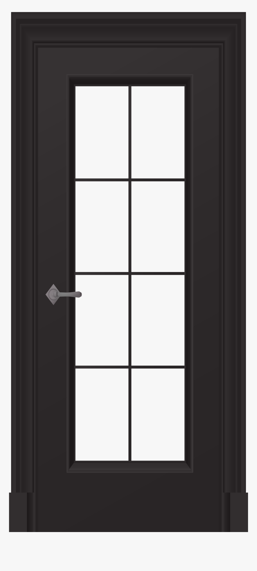 Black Door Png Clip Art - Door And Window Clip, Transparent Png, Free Download