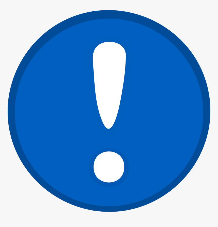 Blue Exclamation Mark Icon, HD Png Download, Free Download