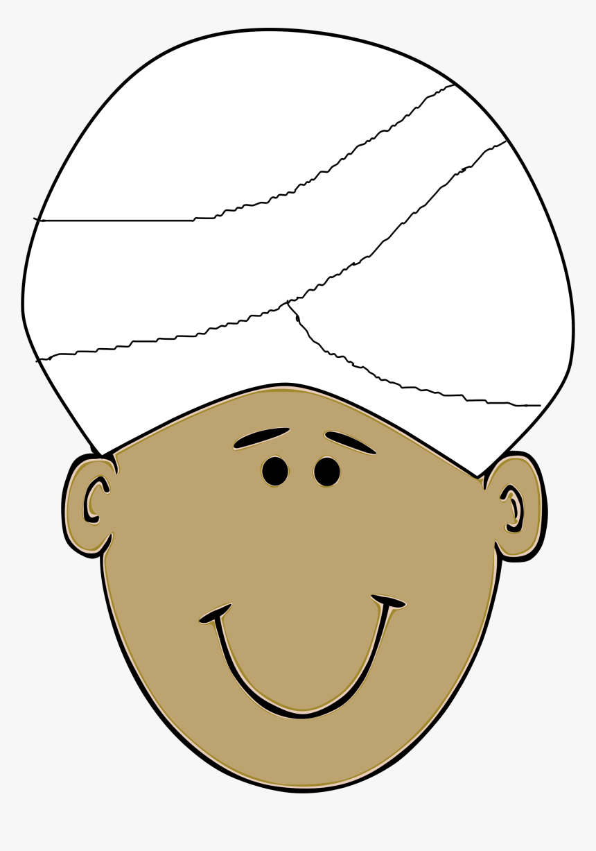 Line Art,head,area - Indian Man Face Clipart, HD Png Download, Free Download