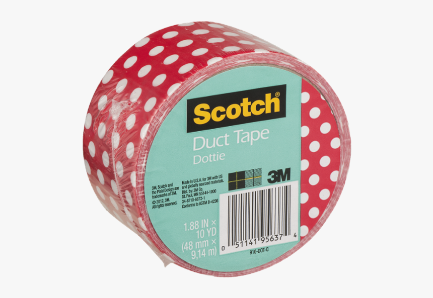 3M 95637, Scotch Duct Tape 910-DOT-C, 1.88 in x 10 yd (48 mm x 9