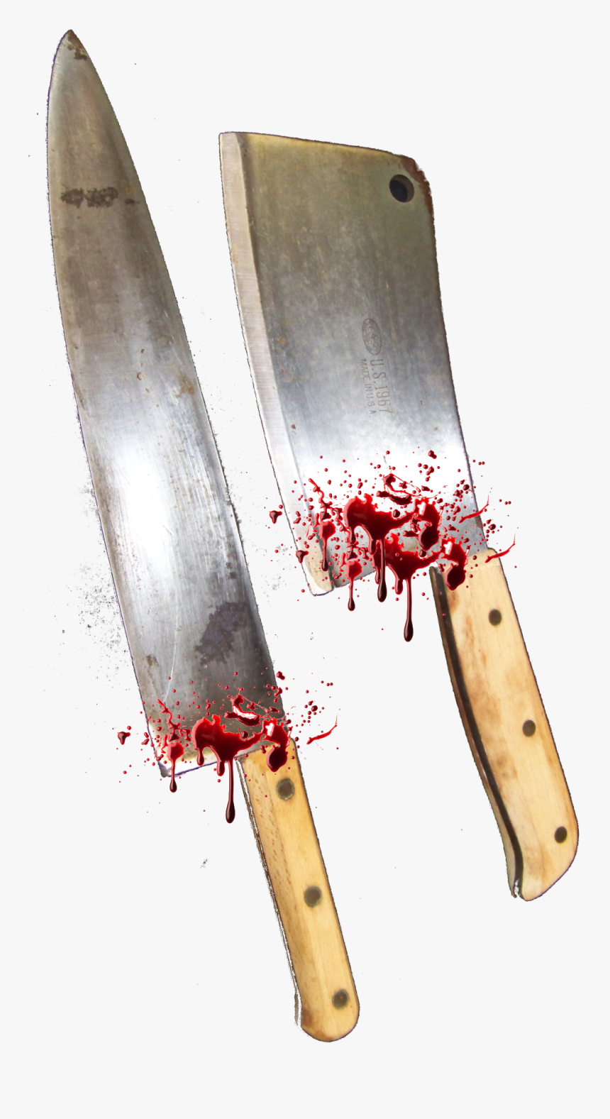 Butcher Knife Png - Butcher Knife Blood Png, Transparent Png, Free Download