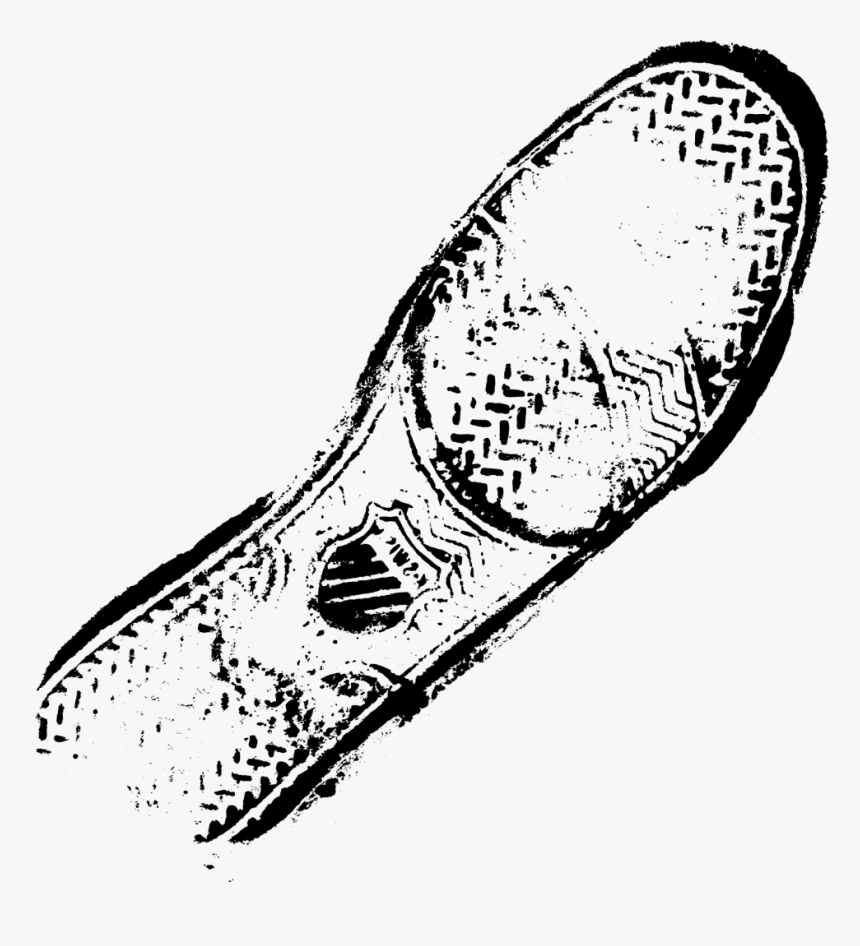 Shoe Footprint - Converse Line Art Png, Transparent Png, Free Download