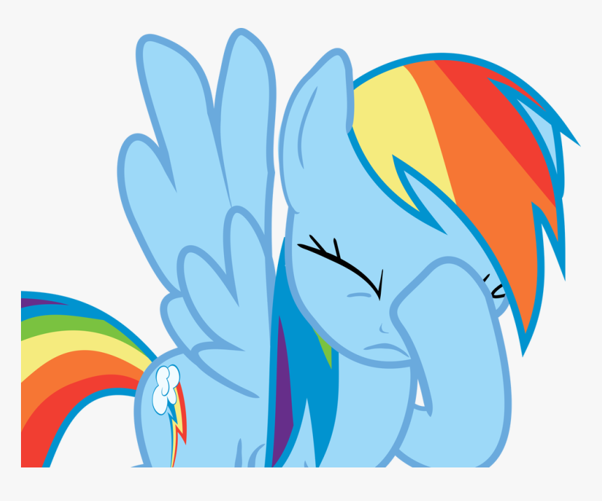 Rainbow Dash Facepalm By Gonzgab322 - Rainbow Dash Facepalm, HD Png Download, Free Download