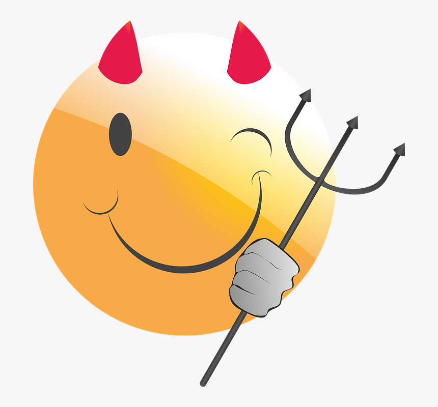 Emoticon, Smiley, Devil, Evil, Cheeky, Deceitful, Horns - Png Emoticon Devil Funny, Transparent Png, Free Download