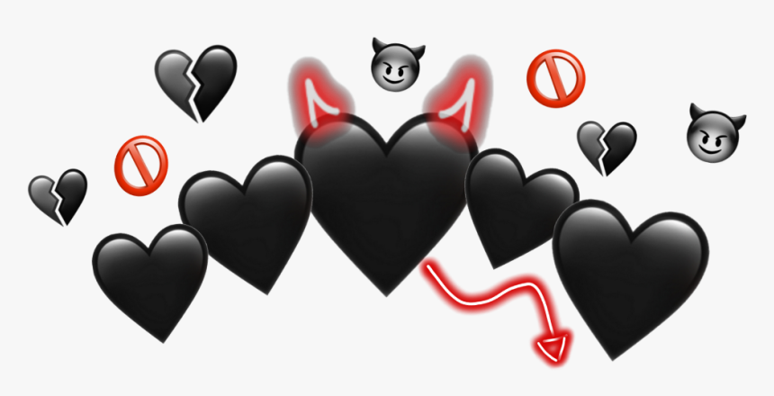 #devil #emoji #black - Picsart Emoji, HD Png Download, Free Download