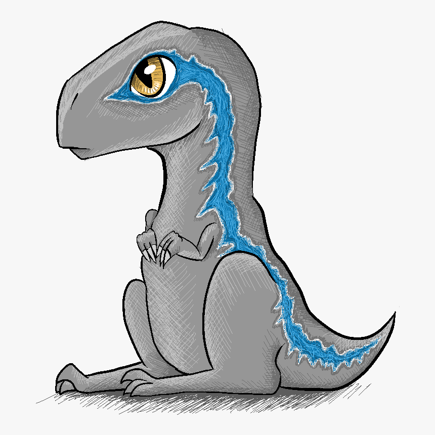 Transparent Velociraptor Png Blue Raptor Drawing Easy, Png Download