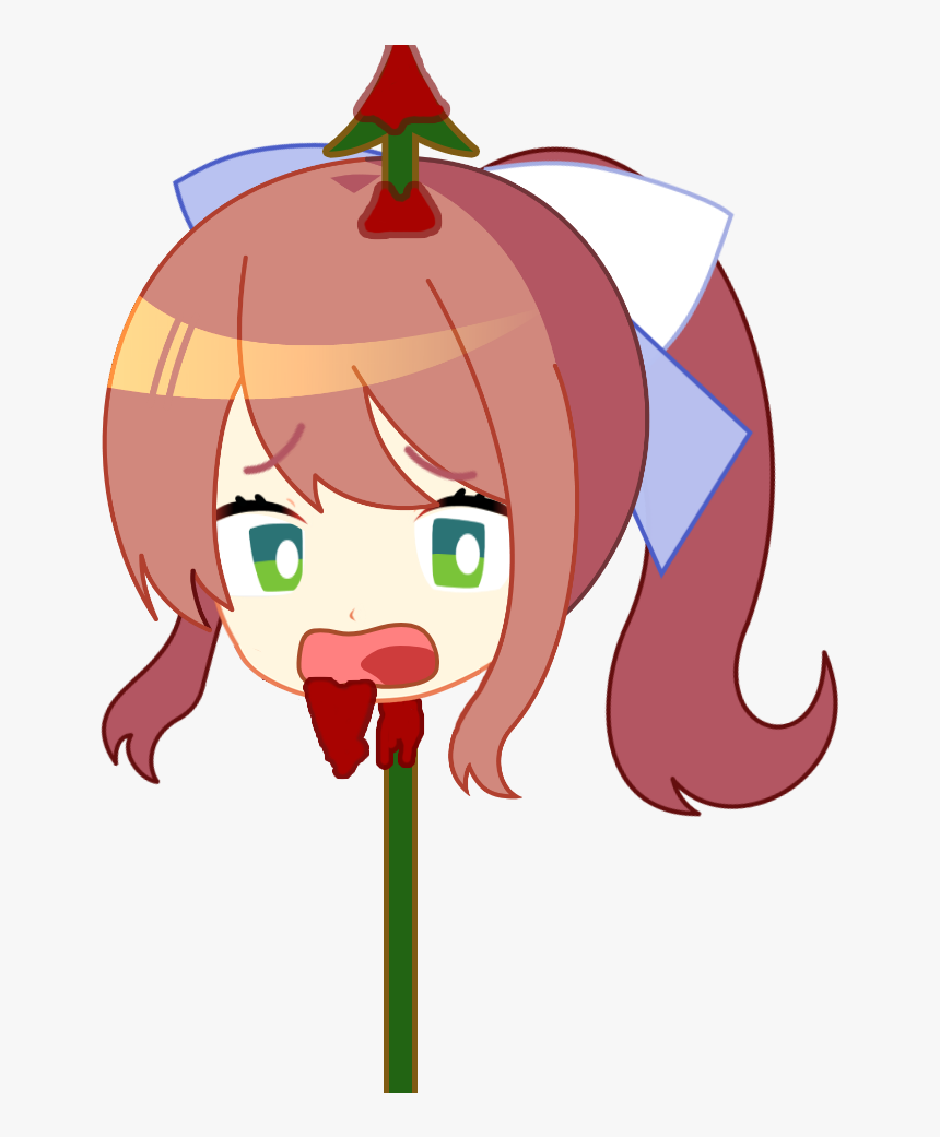 Monika Chibi Bulli[reads Announcement Bar] Say No More - Ddlc Monika Chibi Png, Transparent Png, Free Download