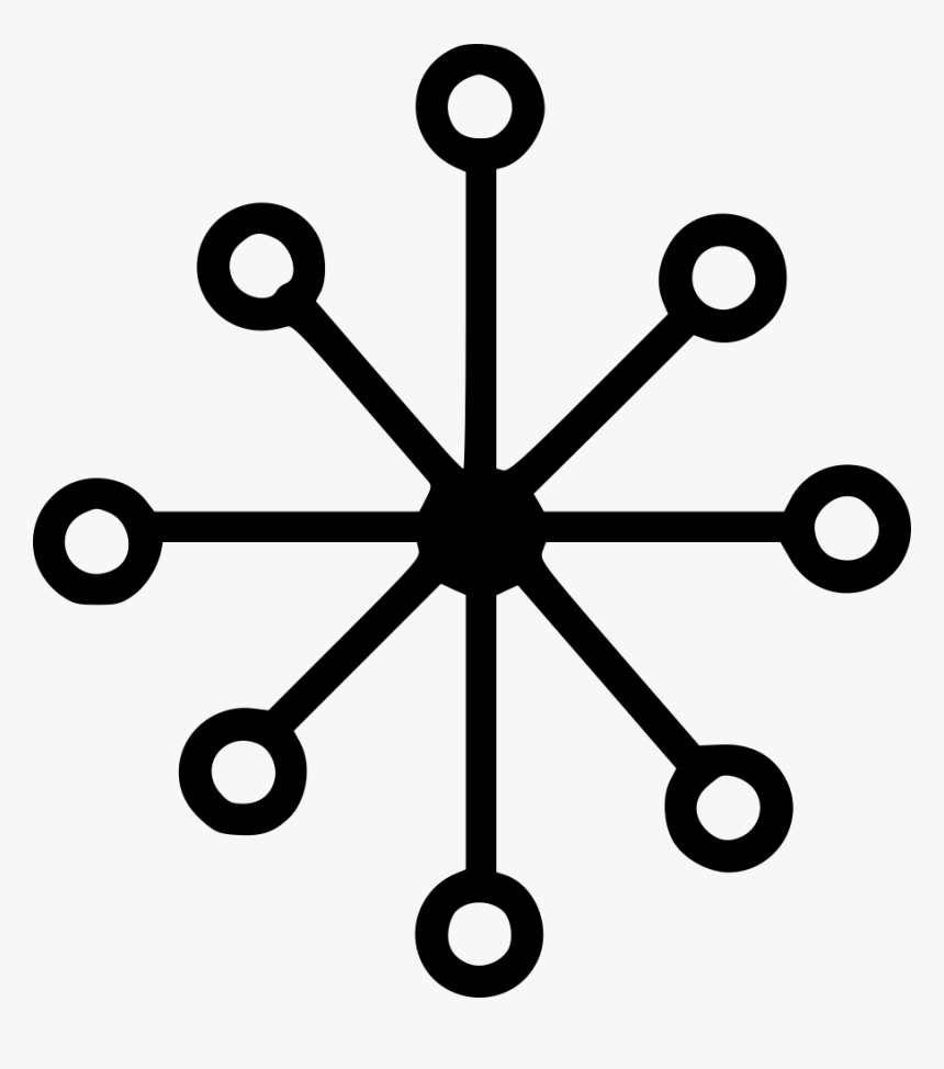 Snow Flake - Digital Network Icon Png, Transparent Png, Free Download