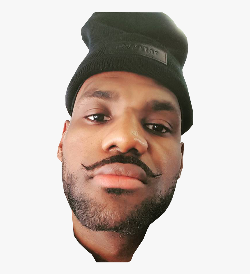 Lebron James Head Png - Lebron With Mustache, Transparent Png, Free Download