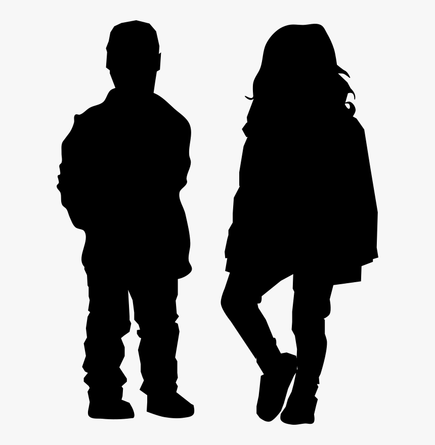 Standing,human Behavior,silhouette - Couple Holding Hands Silhouette ...