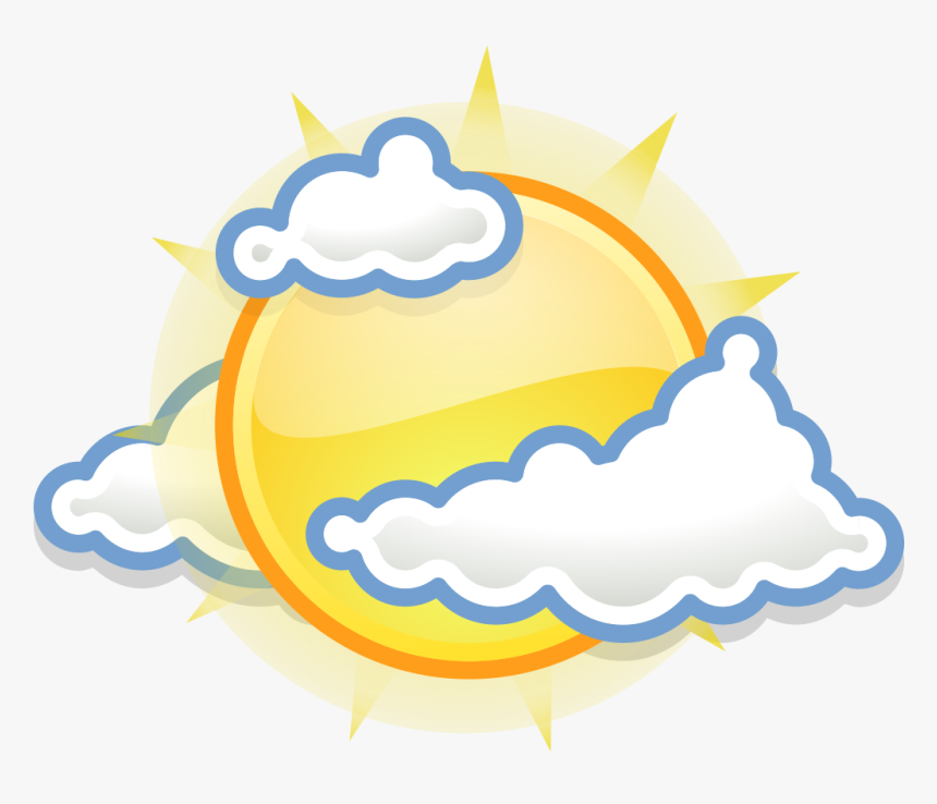 Scattered Clouds Weather Symbol, HD Png Download, Free Download