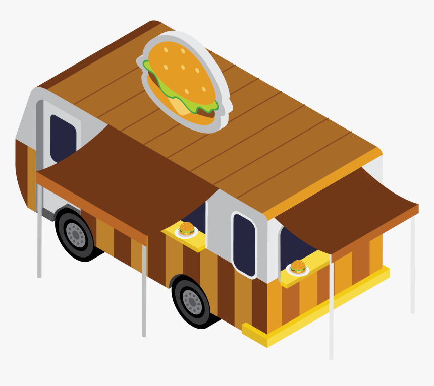 Food Truck Png Top View, Transparent Png, Free Download
