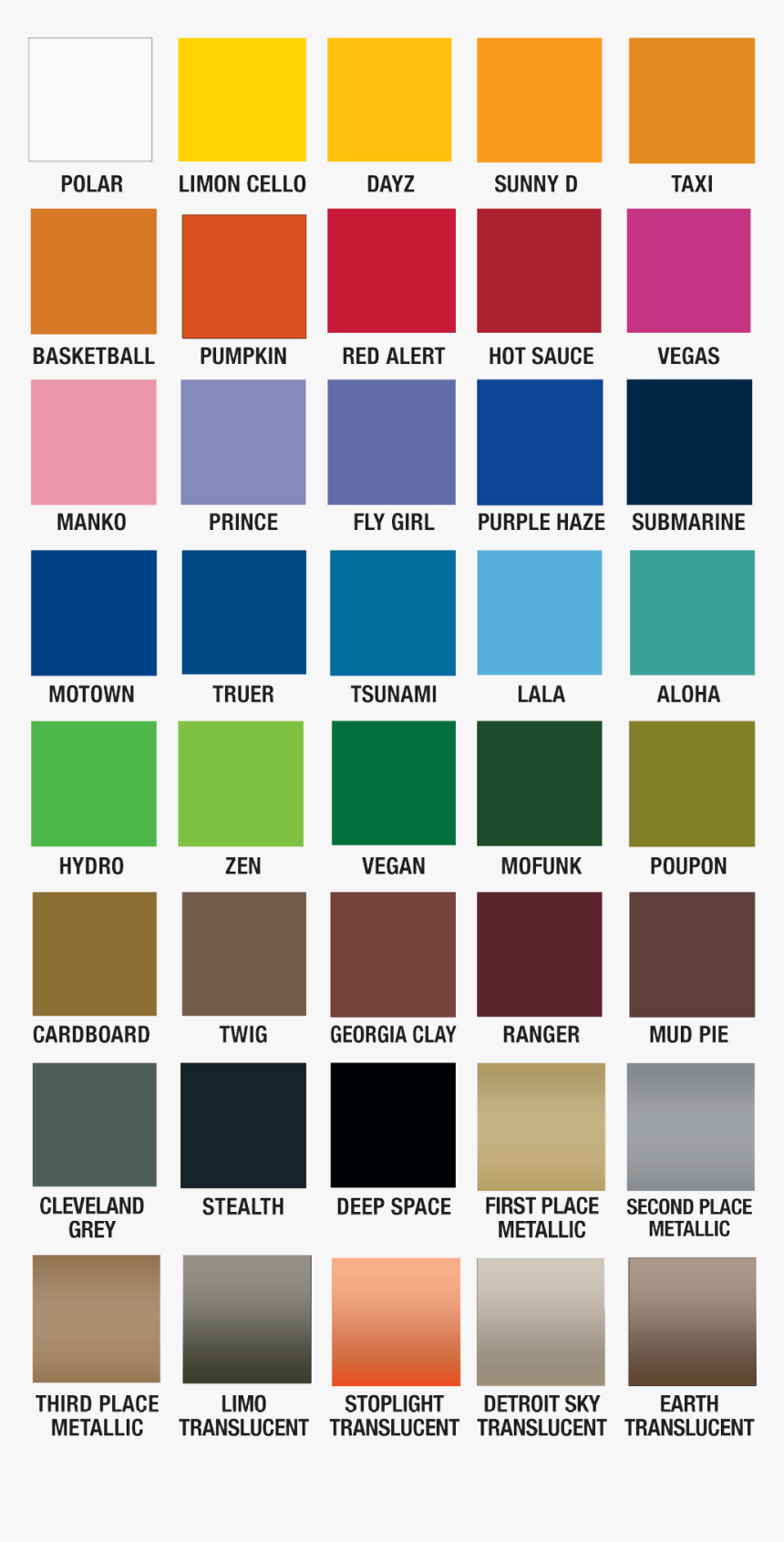 Spray Paint Color Chart, HD Png Download - kindpng