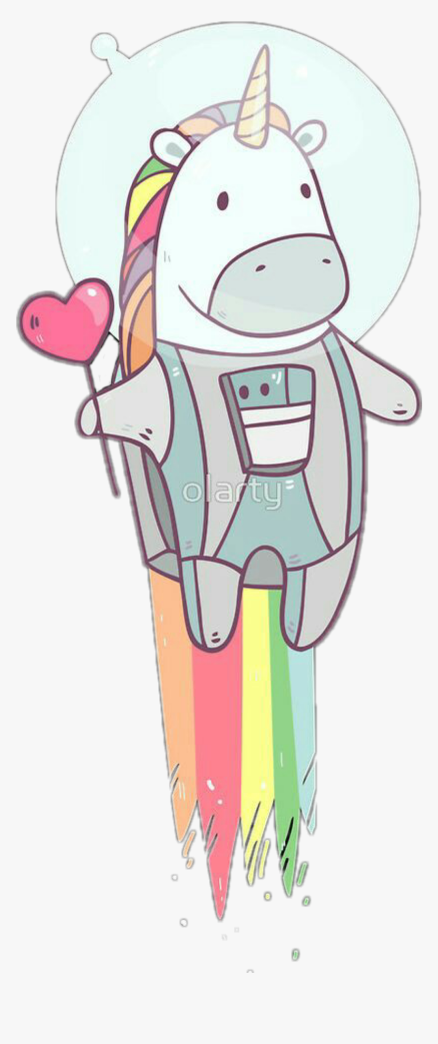 #tumblr #kawaii #cute #unicorn #unicornio #adorable - Unicorn In Space Art, HD Png Download, Free Download