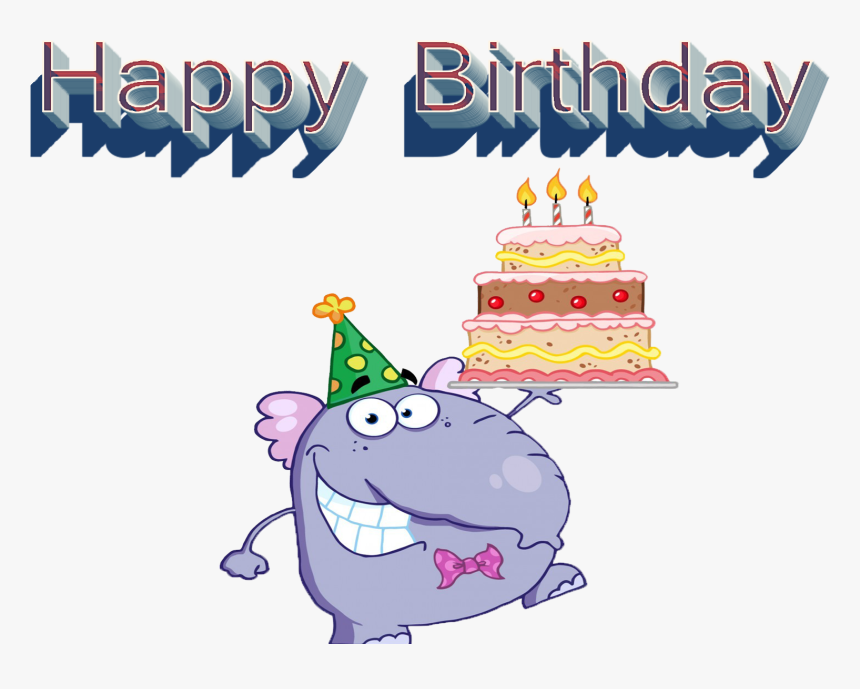 1st Birthday Wishes Png Image File - Słonik Z Tortem Rysunek, Transparent Png, Free Download