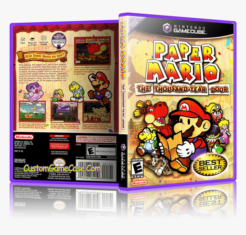 Paper Mario Front Cover - Paper Mario Thousand Year Door Box, HD Png Download, Free Download