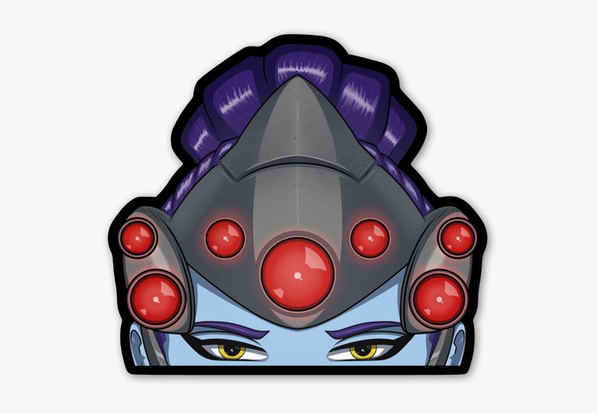 Widowmaker Peeker Sticker - Cartoon, HD Png Download, Free Download