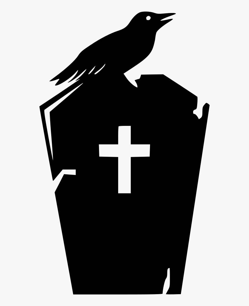 Grave Stone Dead Graveyard Space Dirty Crow - Crow Svg, HD Png Download, Free Download