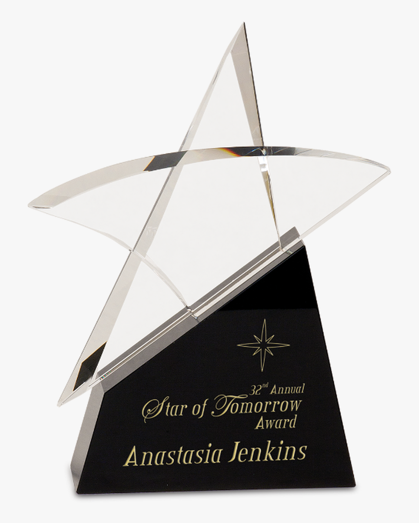 Premier Crystal Outline Star On A Black Crystal Base - Trophy, HD Png Download, Free Download