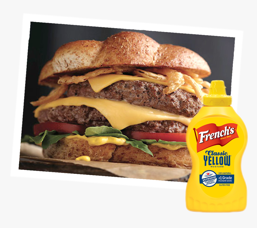 Double Cheeseburger - French's Mustard, HD Png Download, Free Download