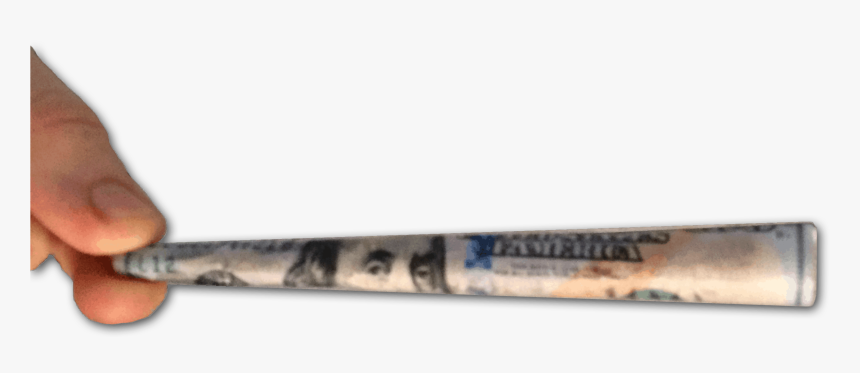 Rolled Up Dollar Bill Transparent, HD Png Download, Free Download