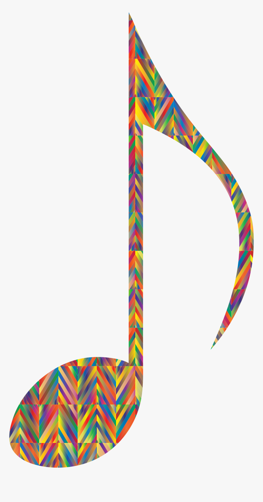 Prismatic Strips Musical Note 2 Clip Arts, HD Png Download, Free Download