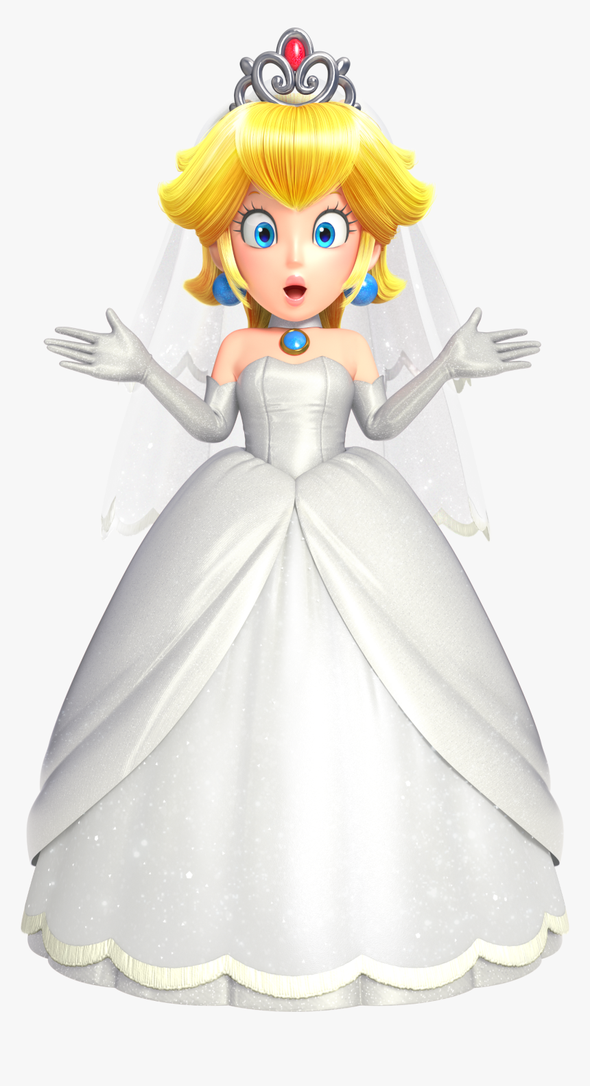 Super Mario Odyssey Super Mario Bros - Princess Peach Wedding Dress Mario Odyssey, HD Png Download, Free Download