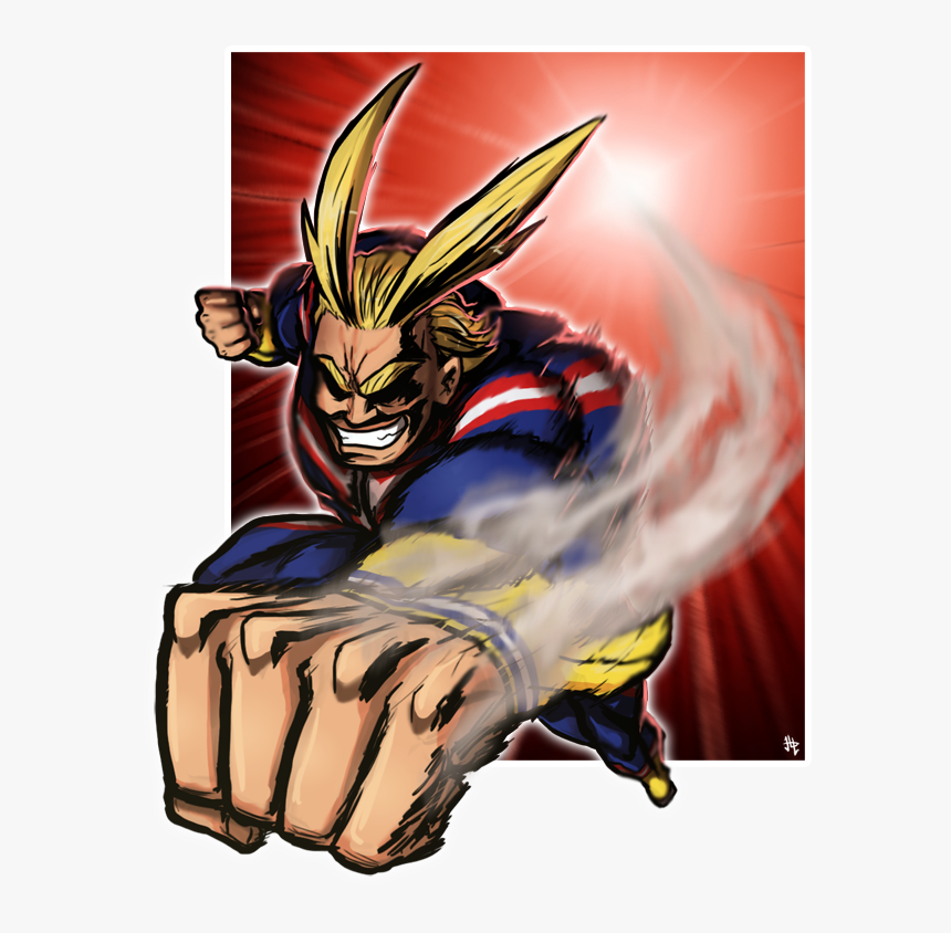 Bnha Action Shot - All Might In Action, HD Png Download, Free Download