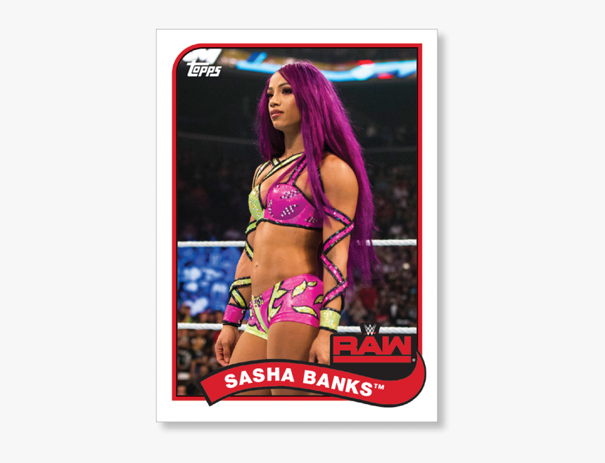 2018 Topps Wwe Heritage Sasha Banks Base Poster - Sasha Banks 2018 Poster, HD Png Download, Free Download