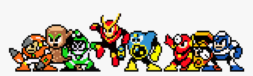 Pixel Robot Masters Mega Man, HD Png Download, Free Download