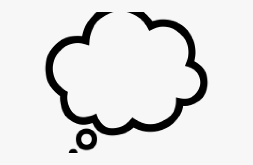 Thinking Free Download Clip - Cloudsy Clipart Black And White, HD Png Download, Free Download