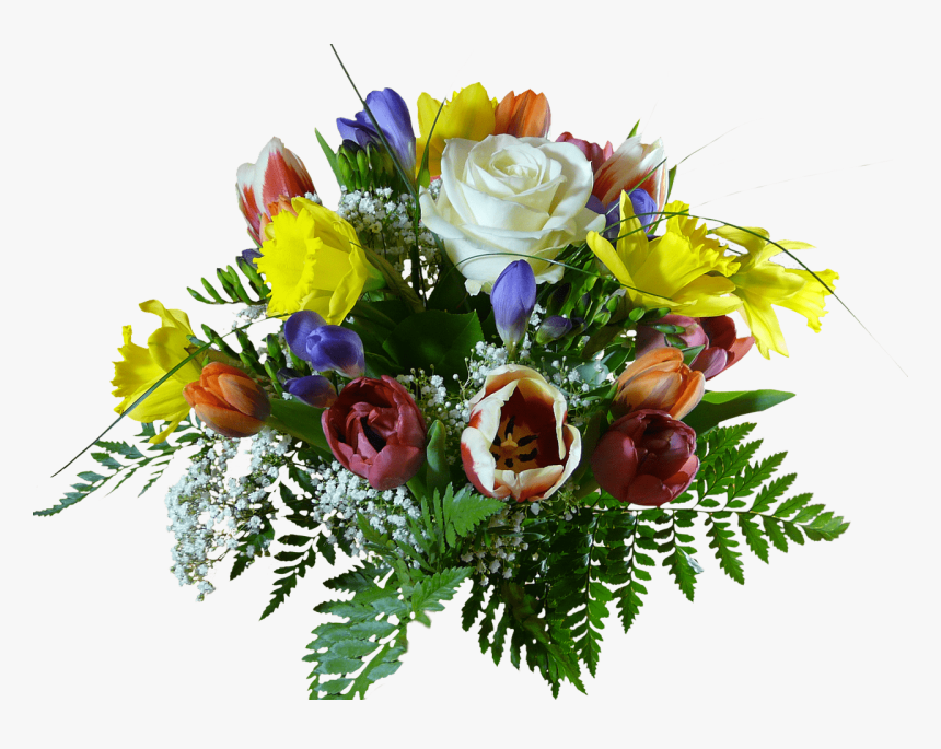 Fresh Bouquet - Happy Birthday Flowers Clipart Png, Transparent Png, Free Download