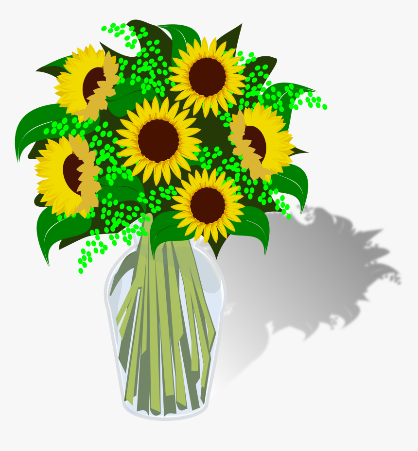 Bouquet Clip Arts - Bouquet Of Sunflowers Clipart Png, Transparent Png, Free Download