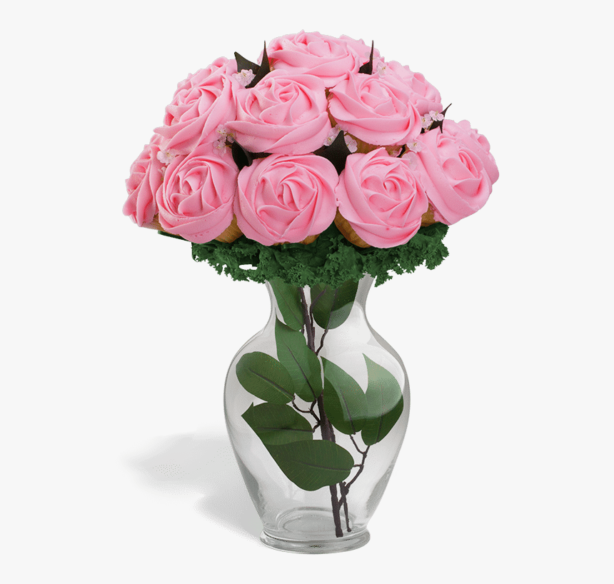 Cupcake Flower Bouquet Pink, HD Png Download, Free Download