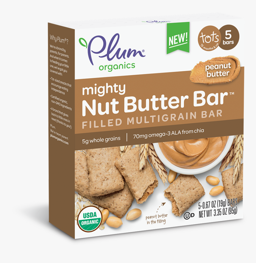 Plum Organics Peanut Butter Bar, HD Png Download, Free Download